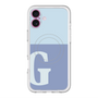 スリムプロテクションプレミアムケース with MagSafe［ オリジナル - initial two tone - G blue ］