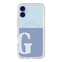 スリムプロテクションプレミアムケース with MagSafe［ オリジナル - initial two tone - G blue ］