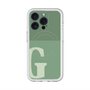 スリムプロテクションプレミアムケース with MagSafe［ オリジナル - initial two tone - G green ］