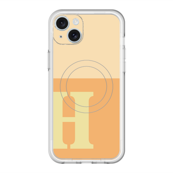 スリムプロテクションプレミアムケース with MagSafe［ オリジナル - initial two tone - H orange ］