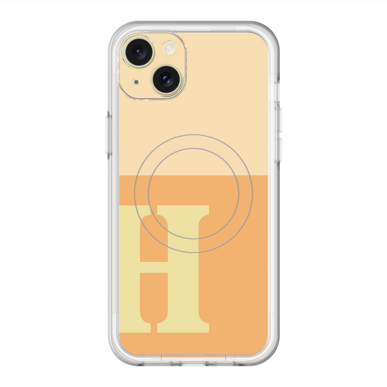 スリムプロテクションプレミアムケース with MagSafe［ オリジナル - initial two tone - H orange ］
