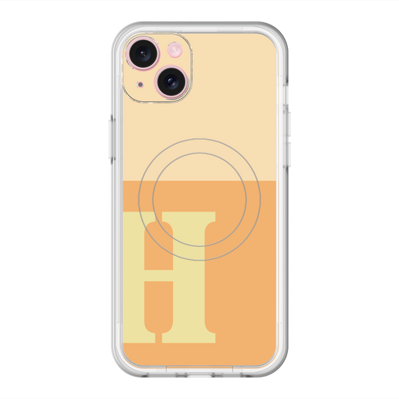 スリムプロテクションプレミアムケース with MagSafe［ オリジナル - initial two tone - H orange ］