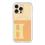 スリムプロテクションプレミアムケース with MagSafe［ オリジナル - initial two tone - H orange ］