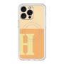 スリムプロテクションプレミアムケース with MagSafe［ オリジナル - initial two tone - H orange ］