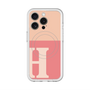 スリムプロテクションプレミアムケース with MagSafe［ オリジナル - initial two tone - H pink ］