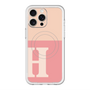 スリムプロテクションプレミアムケース with MagSafe［ オリジナル - initial two tone - H pink ］