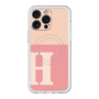 スリムプロテクションプレミアムケース with MagSafe［ オリジナル - initial two tone - H pink ］