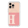 スリムプロテクションプレミアムケース with MagSafe［ オリジナル - initial two tone - H pink ］