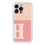 スリムプロテクションプレミアムケース with MagSafe［ オリジナル - initial two tone - H pink ］