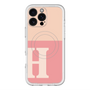 スリムプロテクションプレミアムケース with MagSafe［ オリジナル - initial two tone - H pink ］