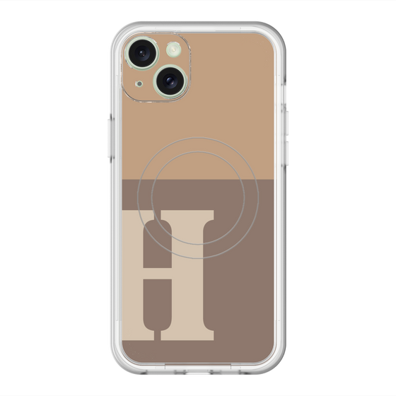スリムプロテクションプレミアムケース with MagSafe［ オリジナル - initial two tone - H brown ］
