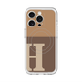 スリムプロテクションプレミアムケース with MagSafe［ オリジナル - initial two tone - H brown ］