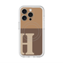 スリムプロテクションプレミアムケース with MagSafe［ オリジナル - initial two tone - H brown ］