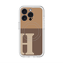 スリムプロテクションプレミアムケース with MagSafe［ オリジナル - initial two tone - H brown ］