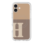 スリムプロテクションプレミアムケース with MagSafe［ オリジナル - initial two tone - H brown ］