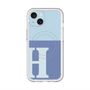 スリムプロテクションプレミアムケース with MagSafe［ オリジナル - initial two tone - H blue ］