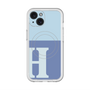 スリムプロテクションプレミアムケース with MagSafe［ オリジナル - initial two tone - H blue ］