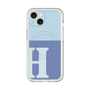 スリムプロテクションプレミアムケース with MagSafe［ オリジナル - initial two tone - H blue ］
