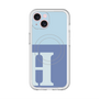 スリムプロテクションプレミアムケース with MagSafe［ オリジナル - initial two tone - H blue ］