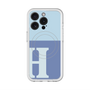 スリムプロテクションプレミアムケース with MagSafe［ オリジナル - initial two tone - H blue ］