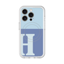 スリムプロテクションプレミアムケース with MagSafe［ オリジナル - initial two tone - H blue ］