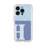スリムプロテクションプレミアムケース with MagSafe［ オリジナル - initial two tone - H blue ］