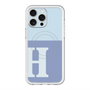 スリムプロテクションプレミアムケース with MagSafe［ オリジナル - initial two tone - H blue ］