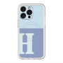 スリムプロテクションプレミアムケース with MagSafe［ オリジナル - initial two tone - H blue ］