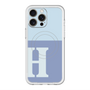 スリムプロテクションプレミアムケース with MagSafe［ オリジナル - initial two tone - H blue ］
