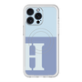 スリムプロテクションプレミアムケース with MagSafe［ オリジナル - initial two tone - H blue ］