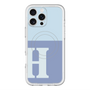 スリムプロテクションプレミアムケース with MagSafe［ オリジナル - initial two tone - H blue ］