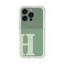 スリムプロテクションプレミアムケース with MagSafe［ オリジナル - initial two tone - H green ］