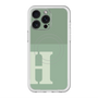 スリムプロテクションプレミアムケース with MagSafe［ オリジナル - initial two tone - H green ］
