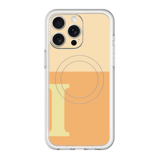 スリムプロテクションプレミアムケース with MagSafe［ オリジナル - initial two tone - I orange ］