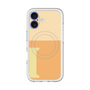 スリムプロテクションプレミアムケース with MagSafe［ オリジナル - initial two tone - I orange ］
