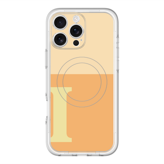 スリムプロテクションプレミアムケース with MagSafe［ オリジナル - initial two tone - I orange ］