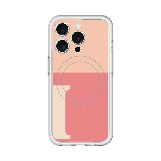 スリムプロテクションプレミアムケース with MagSafe［ オリジナル - initial two tone - I pink ］