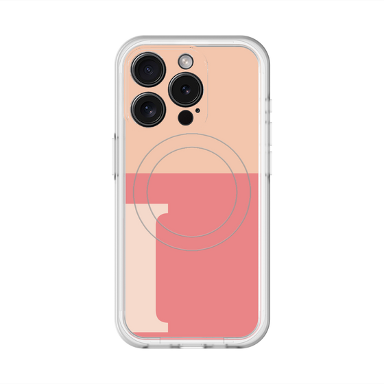 スリムプロテクションプレミアムケース with MagSafe［ オリジナル - initial two tone - I pink ］