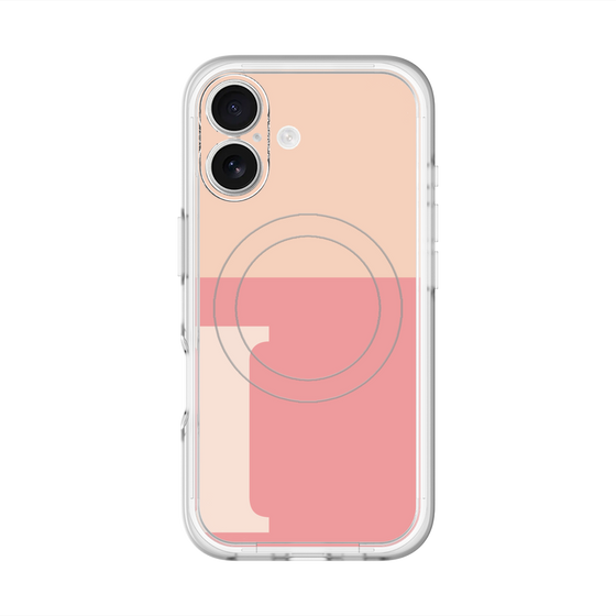 スリムプロテクションプレミアムケース with MagSafe［ オリジナル - initial two tone - I pink ］