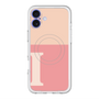 スリムプロテクションプレミアムケース with MagSafe［ オリジナル - initial two tone - I pink ］