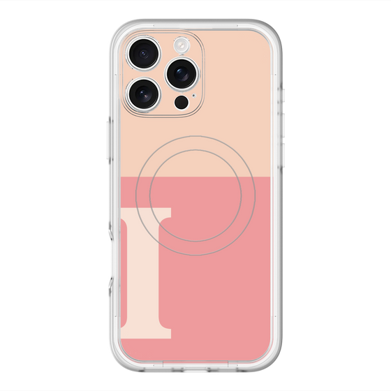 スリムプロテクションプレミアムケース with MagSafe［ オリジナル - initial two tone - I pink ］