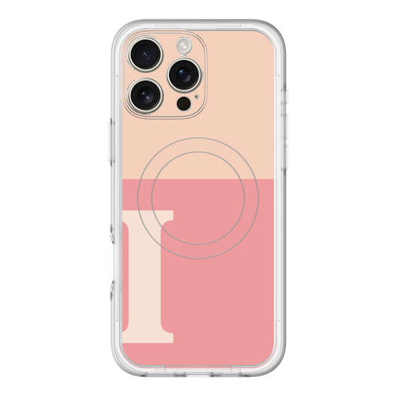 スリムプロテクションプレミアムケース with MagSafe［ オリジナル - initial two tone - I pink ］