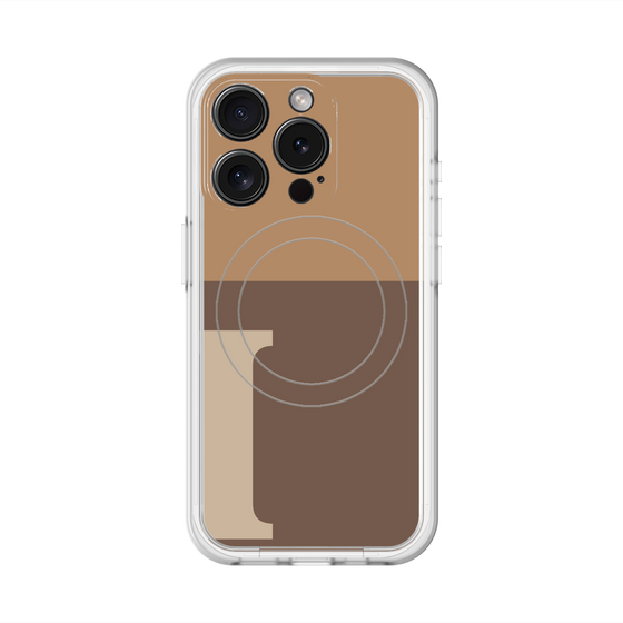 スリムプロテクションプレミアムケース with MagSafe［ オリジナル - initial two tone - I brown ］
