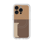 スリムプロテクションプレミアムケース with MagSafe［ オリジナル - initial two tone - I brown ］