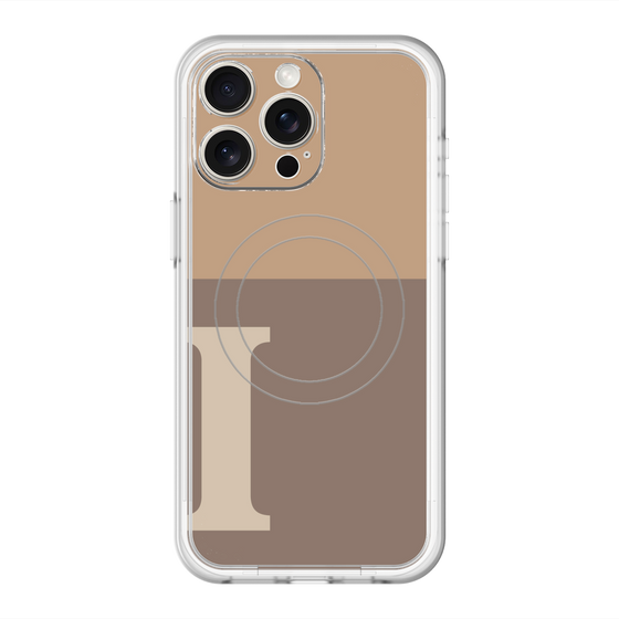 スリムプロテクションプレミアムケース with MagSafe［ オリジナル - initial two tone - I brown ］