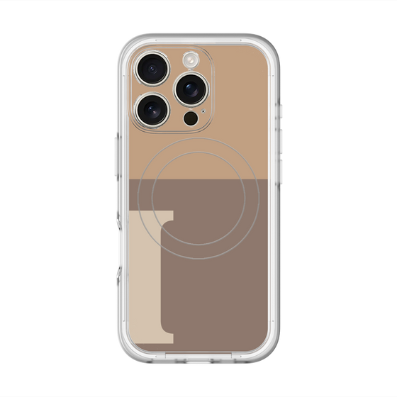 スリムプロテクションプレミアムケース with MagSafe［ オリジナル - initial two tone - I brown ］
