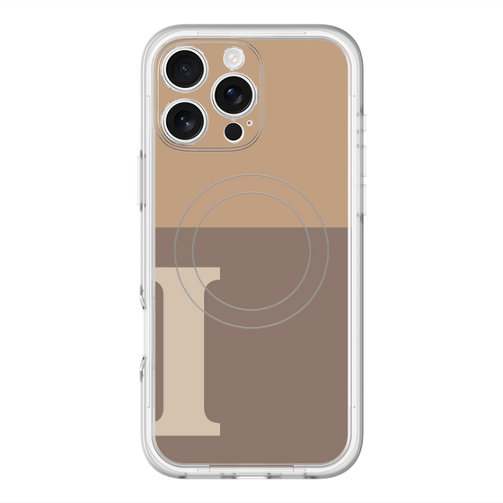 スリムプロテクションプレミアムケース with MagSafe［ オリジナル - initial two tone - I brown ］