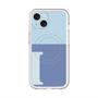 スリムプロテクションプレミアムケース with MagSafe［ オリジナル - initial two tone - I blue ］