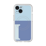 スリムプロテクションプレミアムケース with MagSafe［ オリジナル - initial two tone - I blue ］