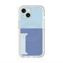 スリムプロテクションプレミアムケース with MagSafe［ オリジナル - initial two tone - I blue ］
